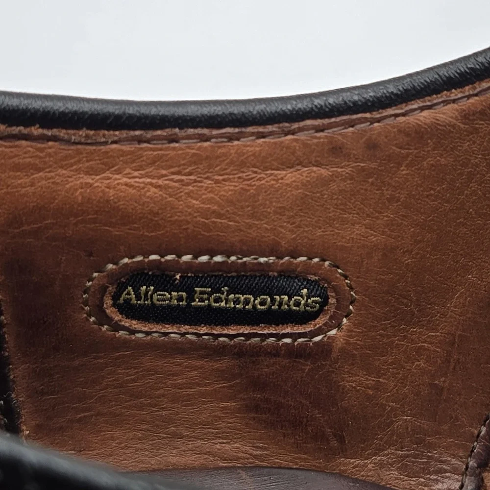 Allen Edmonds Shoes Mens Size 8.5 Black Oxford Leather Dress Made In USA